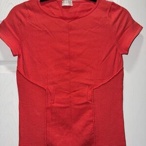 Valentino Vibrant Red Short Sleeve Top